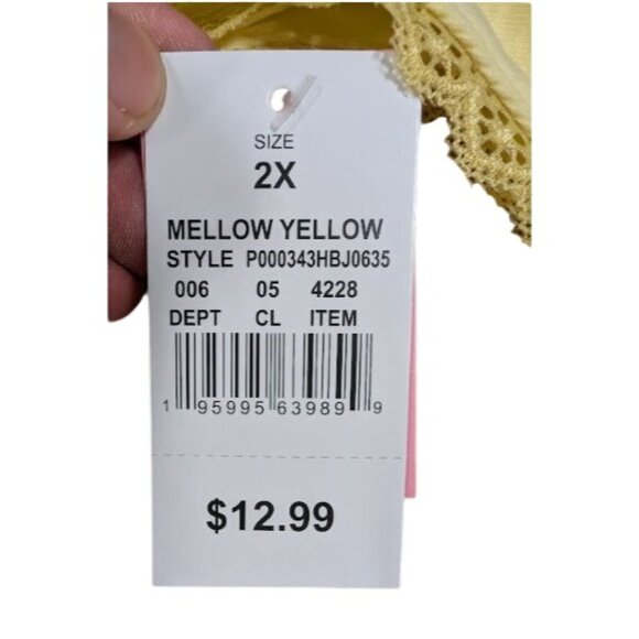 The Flintstones Women's Plus Size Cropped Graphic Tank Top Yellow Size 2X - Picture 5 of 6